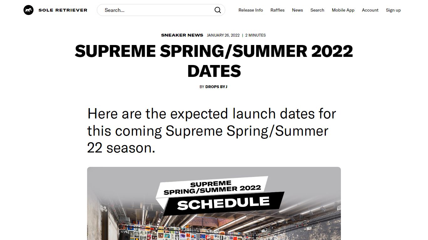 Supreme Spring/Summer 2022 Dates - Sneaker News - Sole Retriever